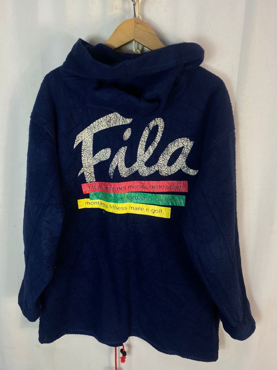 Fila Unisex 🔥Vintage fila spellout fleece zipper hoodie Size US L / EU 52-54 / 3 - 10 Thumbnail