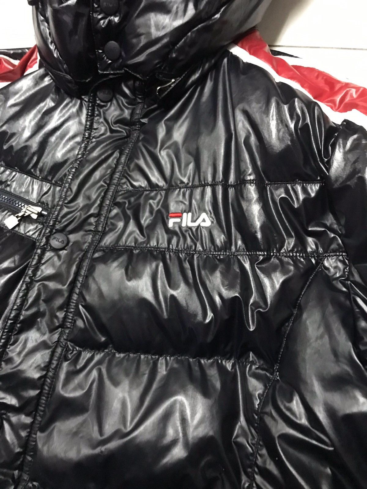 Fila STEAL💥VTG Fila D Italia Down Puffer Shiny Jacket Unisex Size US M / EU 48-50 / 2 - 11 Thumbnail