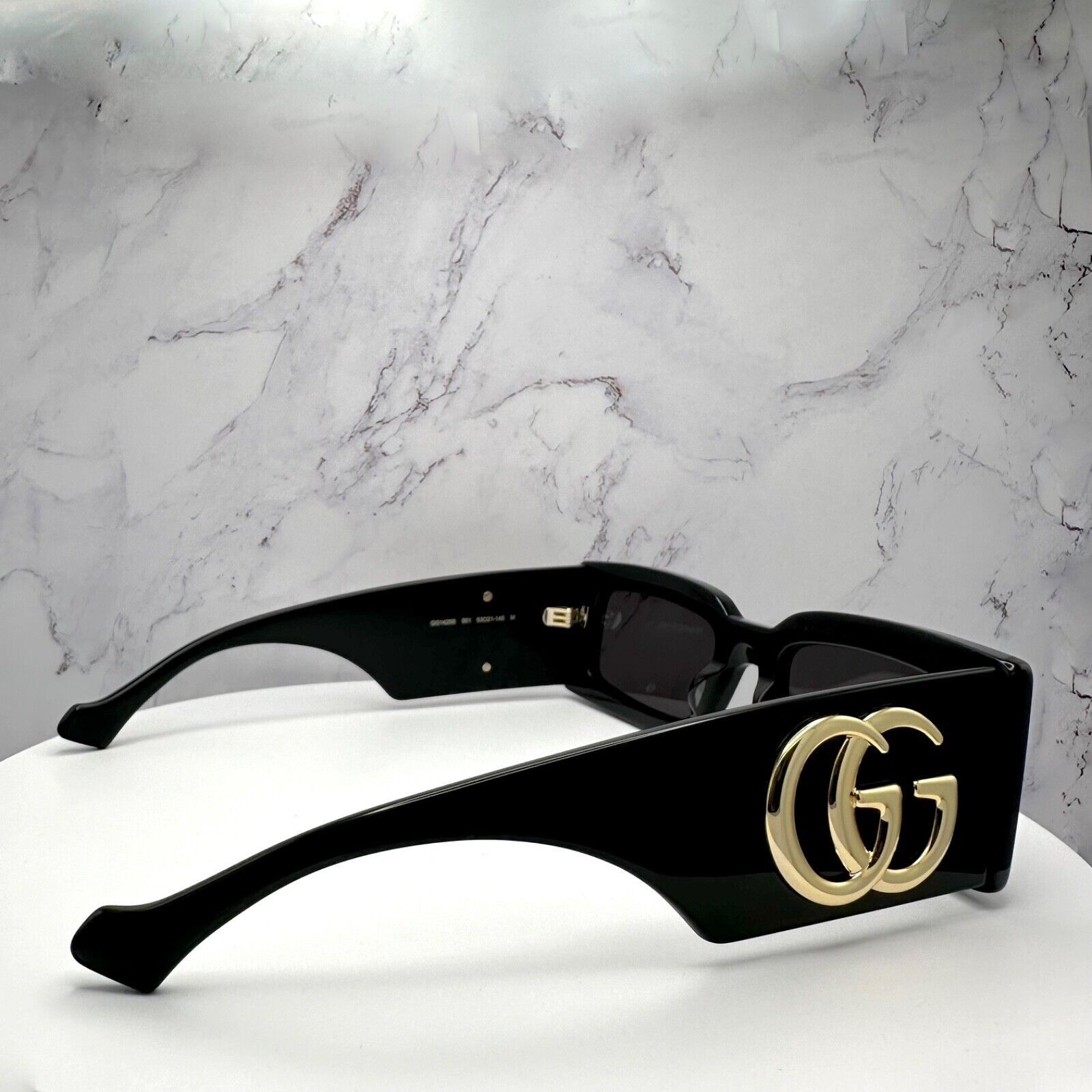 Gucci Sunglasses New Black Gold GG Logo Generation