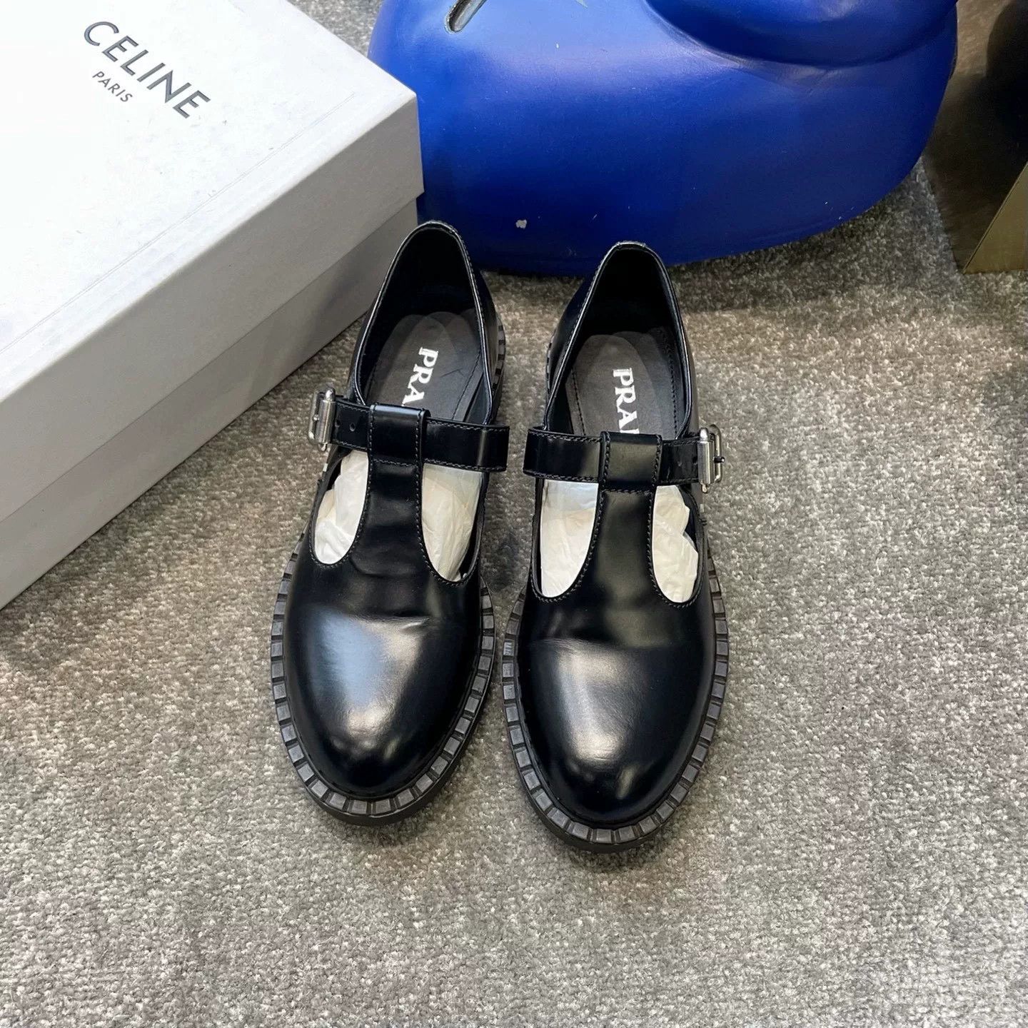 Prada Prada Black Mary Jane Shoes Size US 7 / IT 37 - 1 Thumbnail
