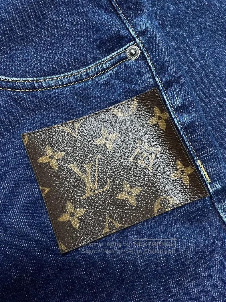 Louis Vuitton Louis Vuitton Blue Monogram Denim Jeans. Size US 38 / EU 54 - 2 Thumbnail