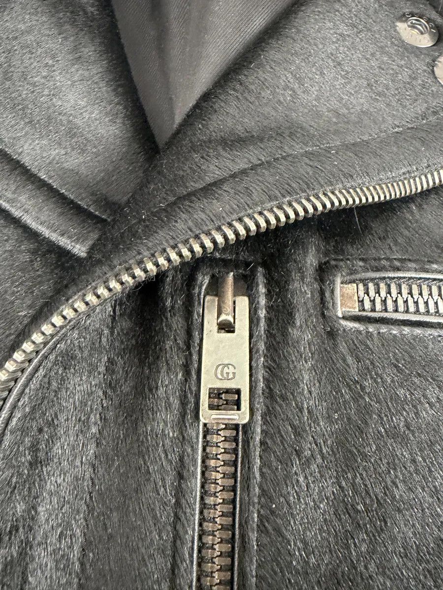 Gucci 2000s Gucci Black Pony Fur Leather Multi Zips Long Jacket by Tom Ford Size US M / EU 48-50 / 2 - 14 Thumbnail