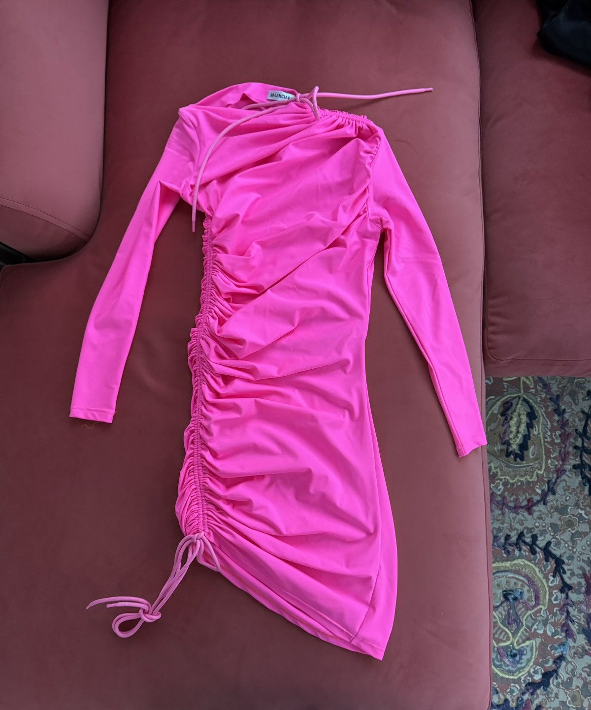 Balenciaga New Balenciaga bright pink mini dress, size S Size S / US 4 / IT 40 - 2 Thumbnail