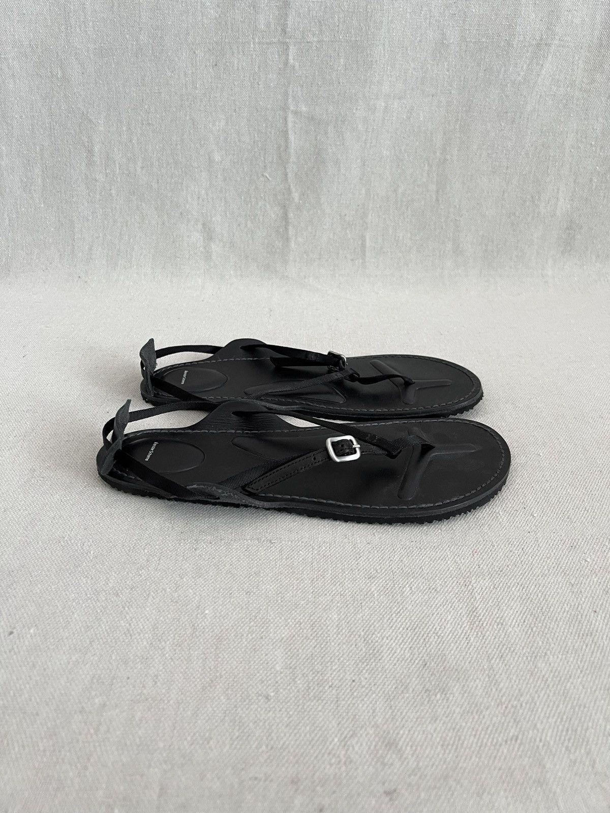 Hender Scheme Devise Strap Black Leather Sandals Size US 8.5 / EU 41-42 - 4 Thumbnail