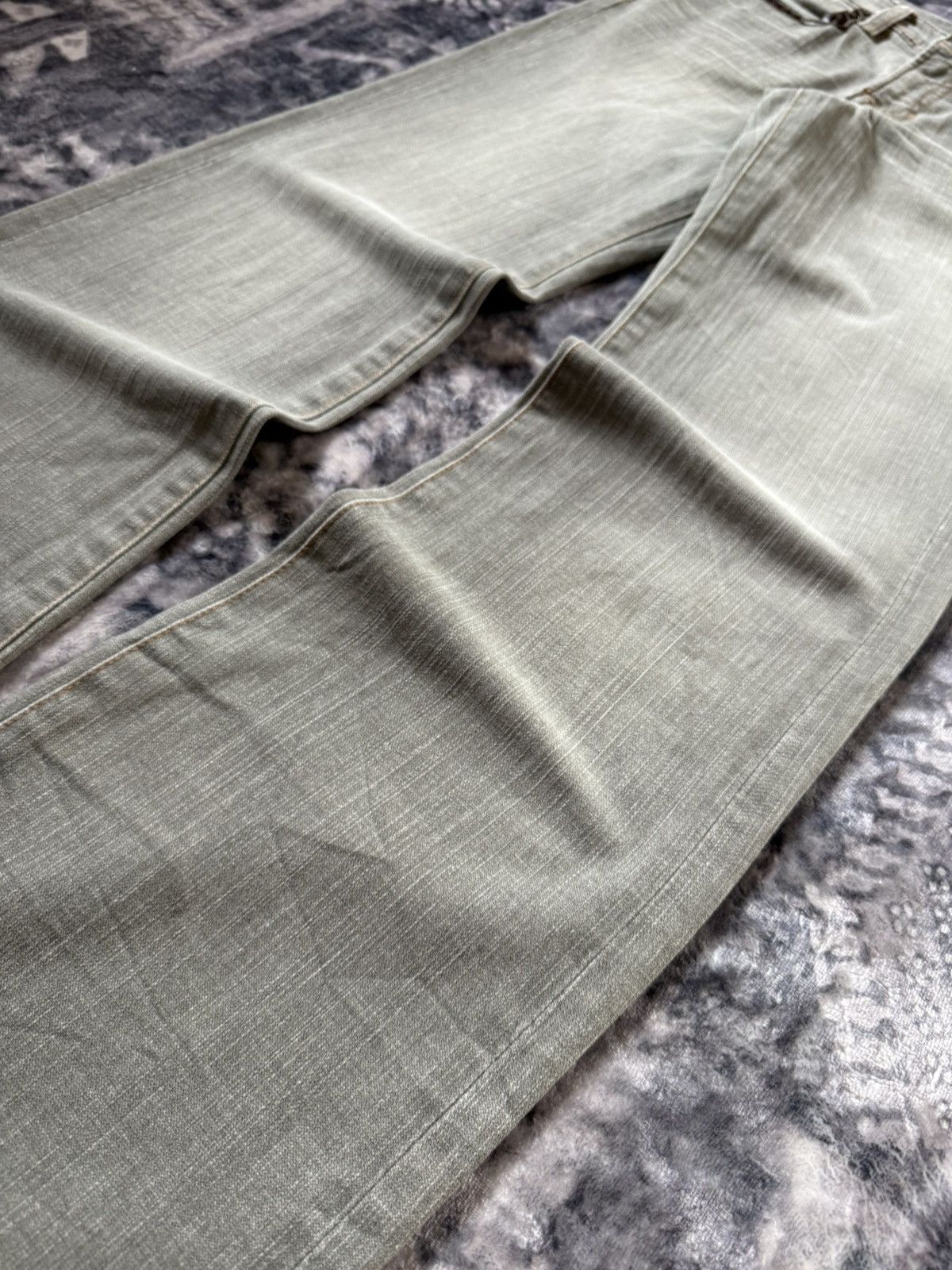 Hysteric Glamour Deux Brahmin Japan Smoke grey Low Rise Flared Jeans Size US 27 - 12 Thumbnail