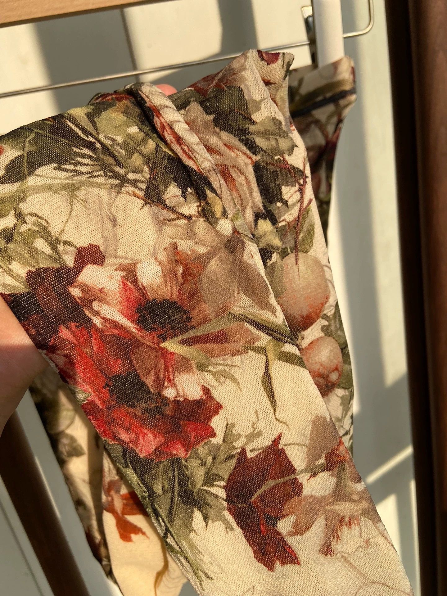 Jean Paul Gaultier JPG Tulle Classic Floral Print Pants M New Unworn Size 27" / US 4 / IT 40 - 5 Thumbnail