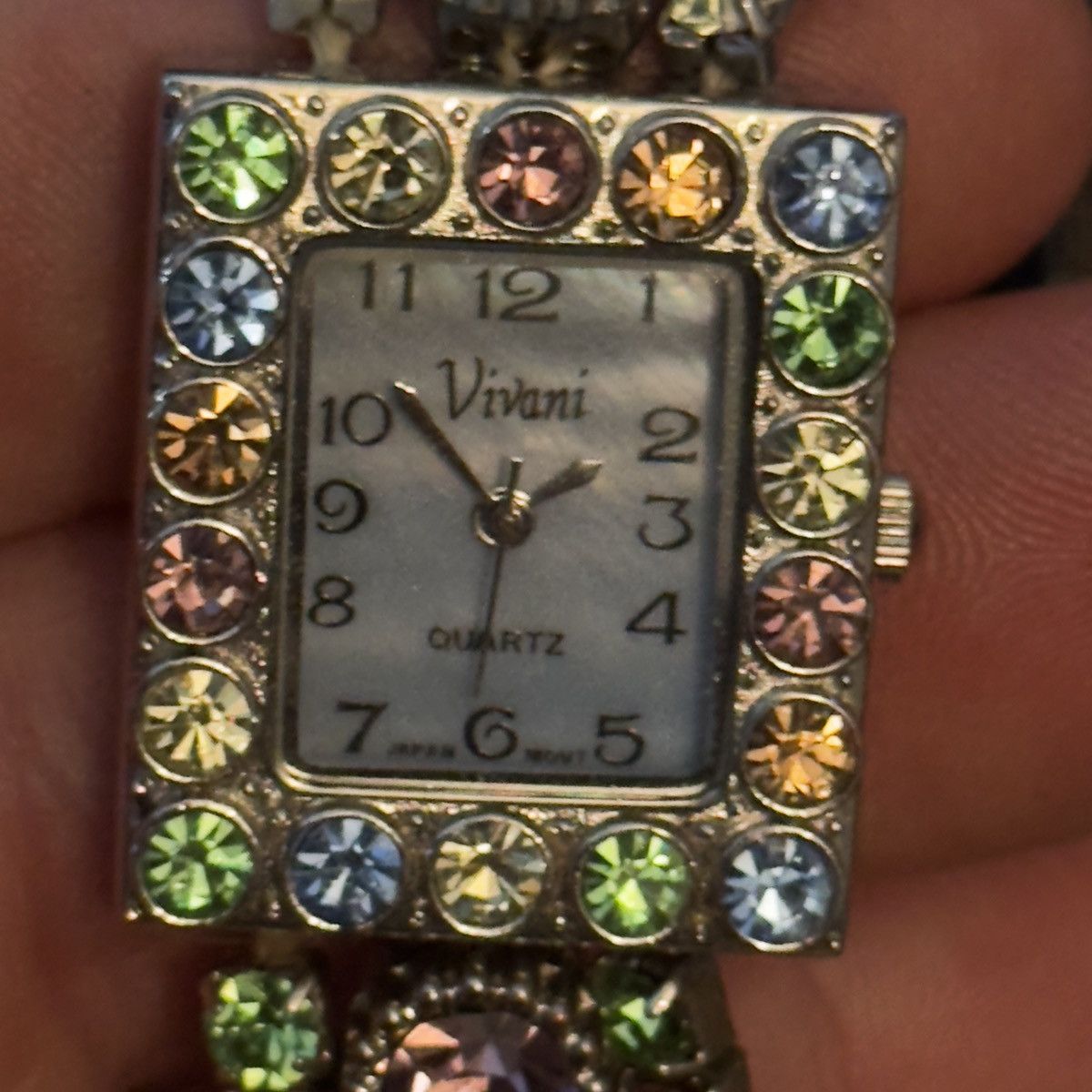 Other Vivani silver tone multi strand multicolor rhinestone watch Size ONE SIZE - 4 Thumbnail