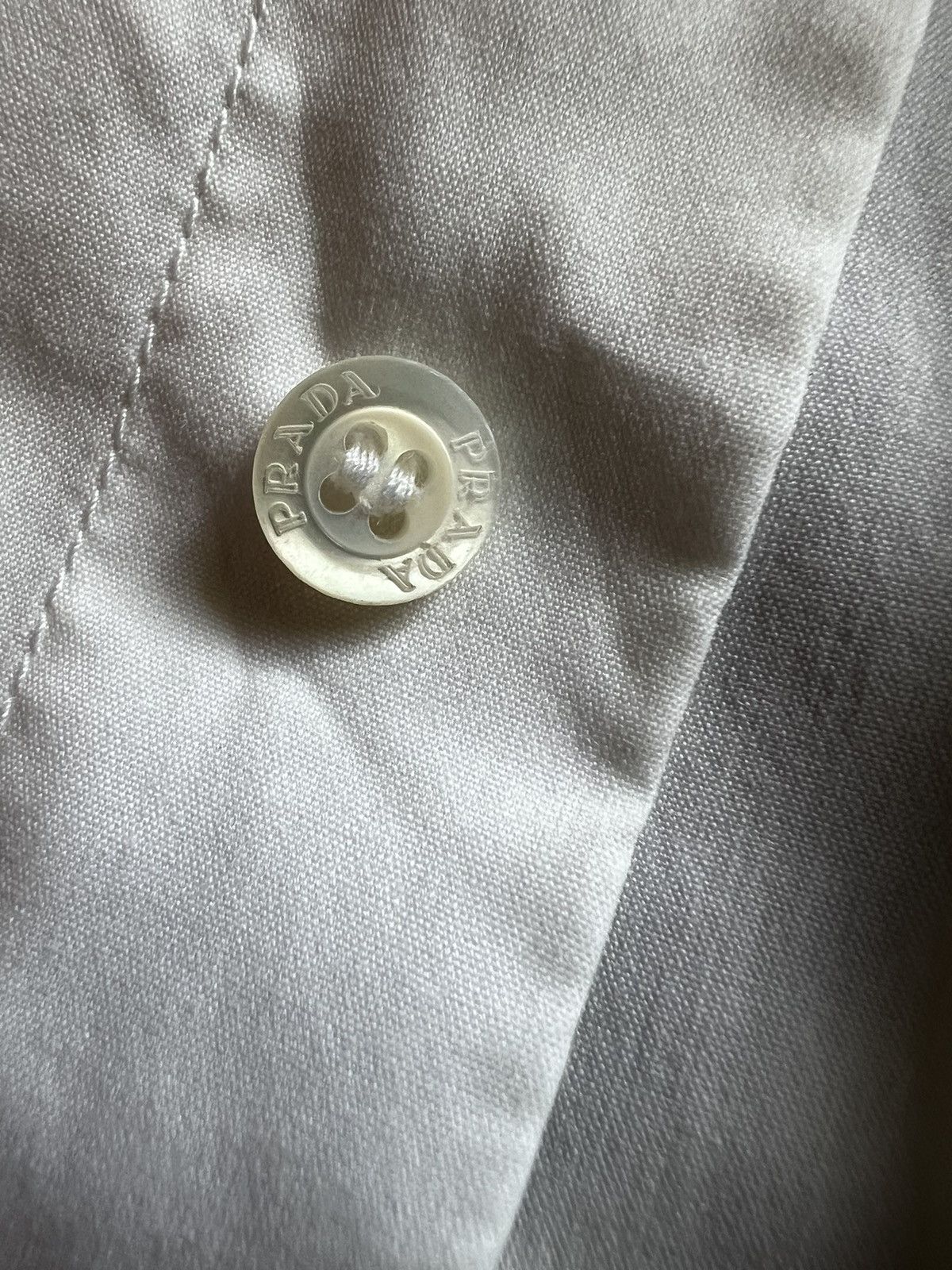 Prada × Tom Ford Prada luxury shirt button down chest pocket white tab logo Size US M / EU 48-50 / 2 - 9 Thumbnail