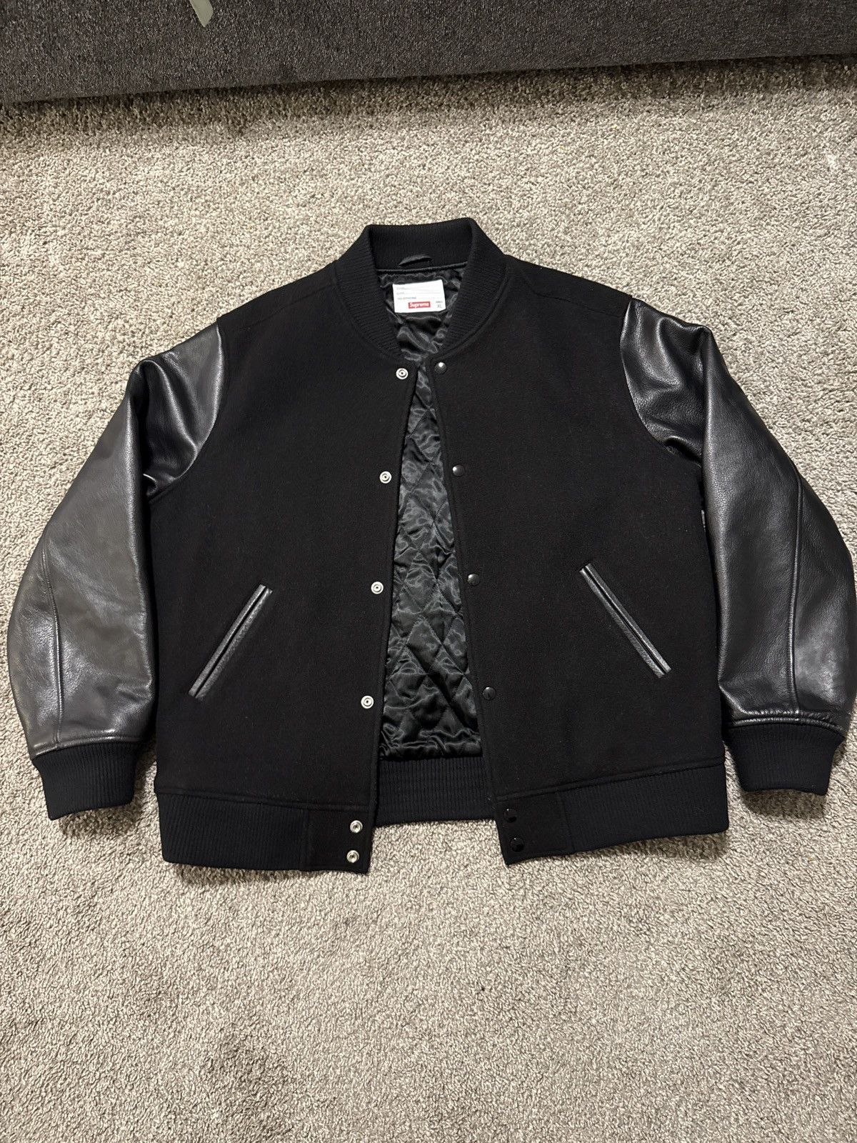 Supreme Supreme motion logo varsity jacket Size US XL / EU 56 / 4 - 3 Thumbnail