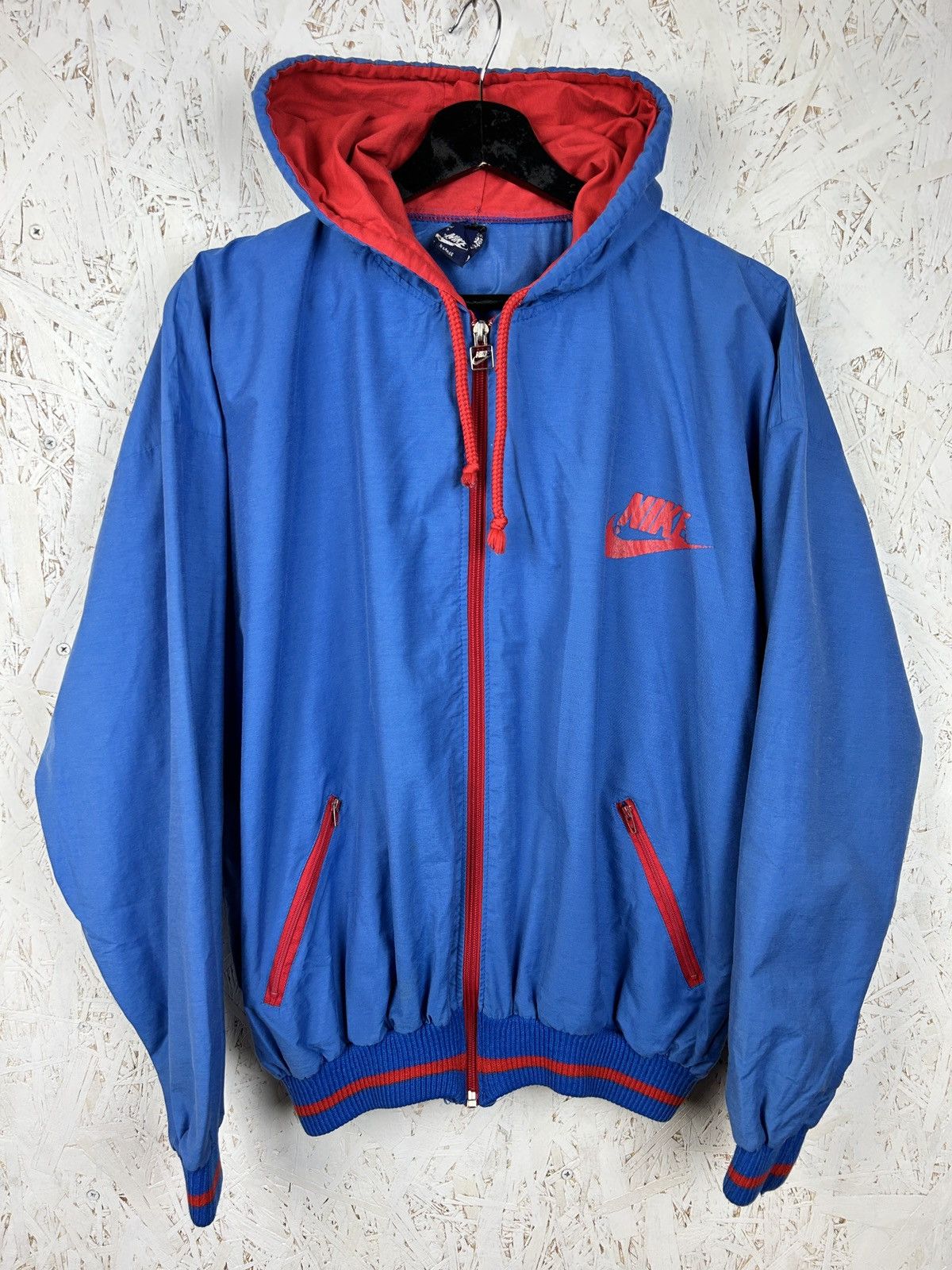 Nike 80s Vintage Nike Lightweight Zippered Bomber Jacket Size US L / EU 52-54 / 3 - 1 Thumbnail