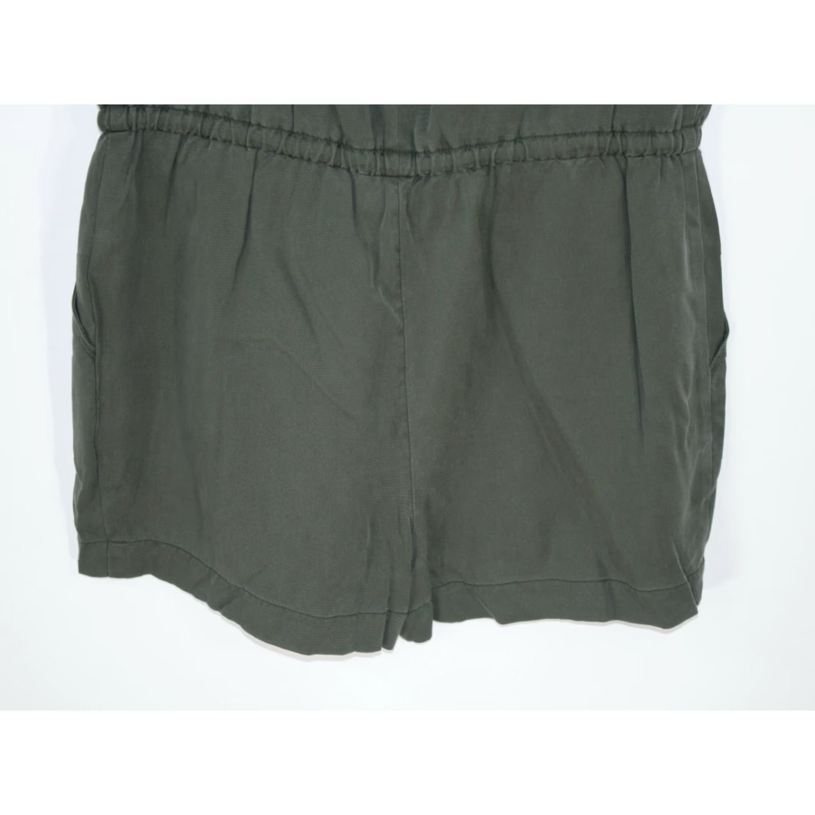 Vintage Daily Ritual Women's Romper Size L Green Sleeveless Casual One-Piece with Drawstring and Pockets Size 36" / US 14 / IT 50 - 5 Thumbnail