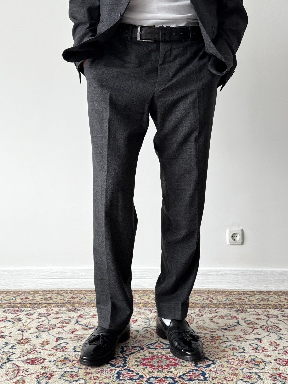 Canali Canali Exclusive Super 150’s Two Button Grey Wool Suit Size 40R - 2 Thumbnail
