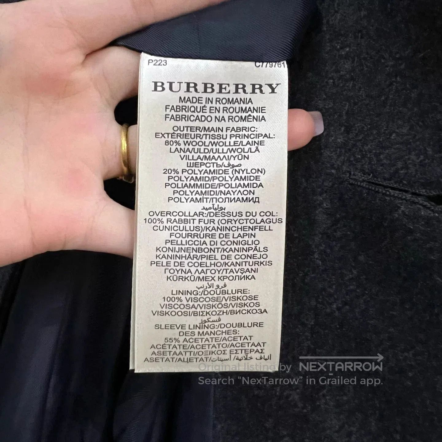 Burberry burberry solid coat with fur collar. Size XL / US 12-14 / IT 48-50 - 3 Thumbnail