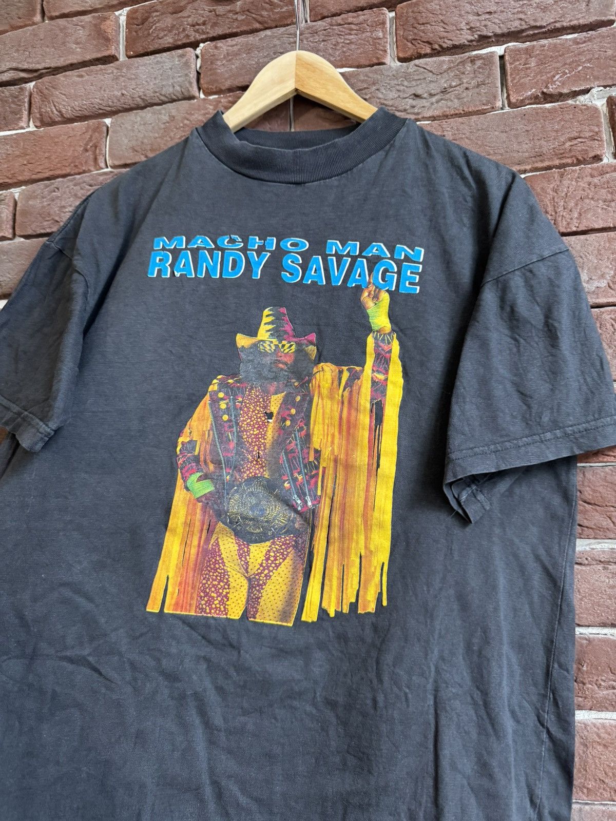 Vintage Rare Vintage 90s Macho Man WWE WWF Wrestling Promo Tee Size US M / EU 48-50 / 2 - 4 Thumbnail