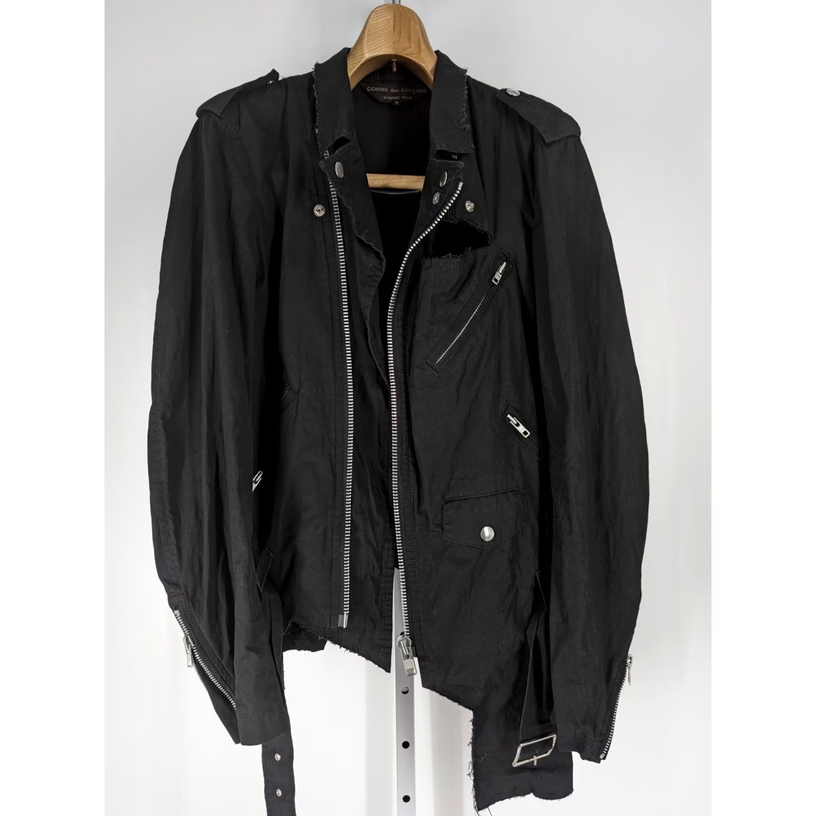 Comme des Garcons Girl Comme des Garcons Homme Plus 2015 Moto Biker Grunge Thrash Gothic Jacket M Japan Men Shirt? Size US M / EU 48-50 / 2 - 4 Thumbnail