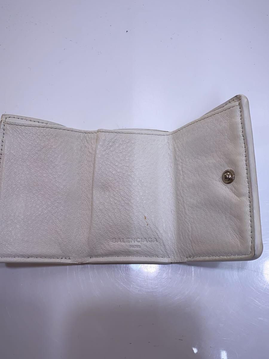 Balenciaga Balenciaga Sheep Leather Tri-Fold Wallet White Size ONE SIZE - 4 Thumbnail