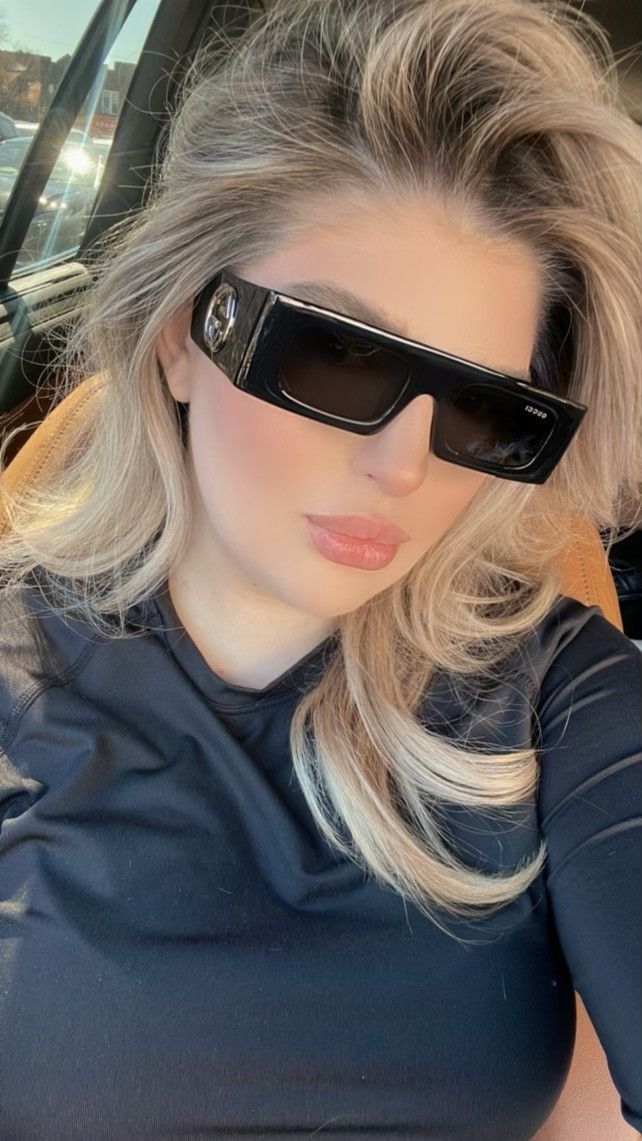 image of New Gucci Gg1646S 001 Black Grey Authentic Sunglasses, Women's