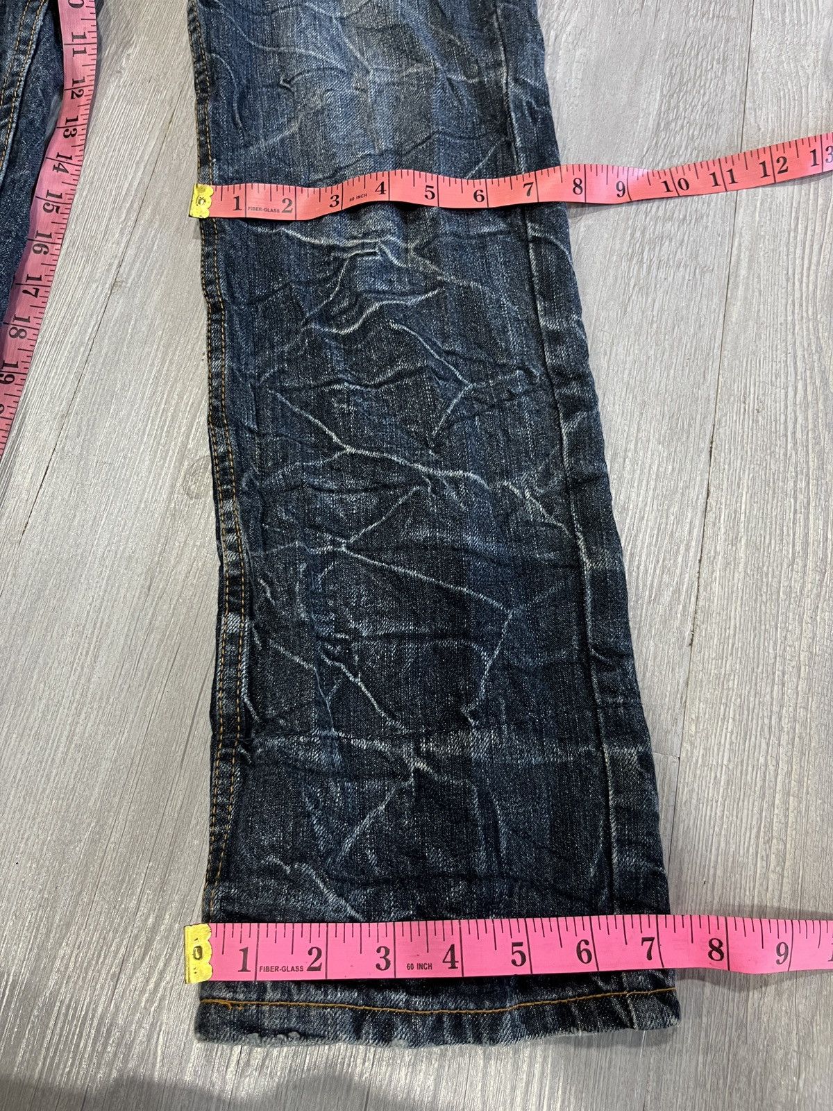 Japanese Brand RARE JEANS Double Waist Flower Distressed Denim Size US 28 / EU 44 - 14 Thumbnail