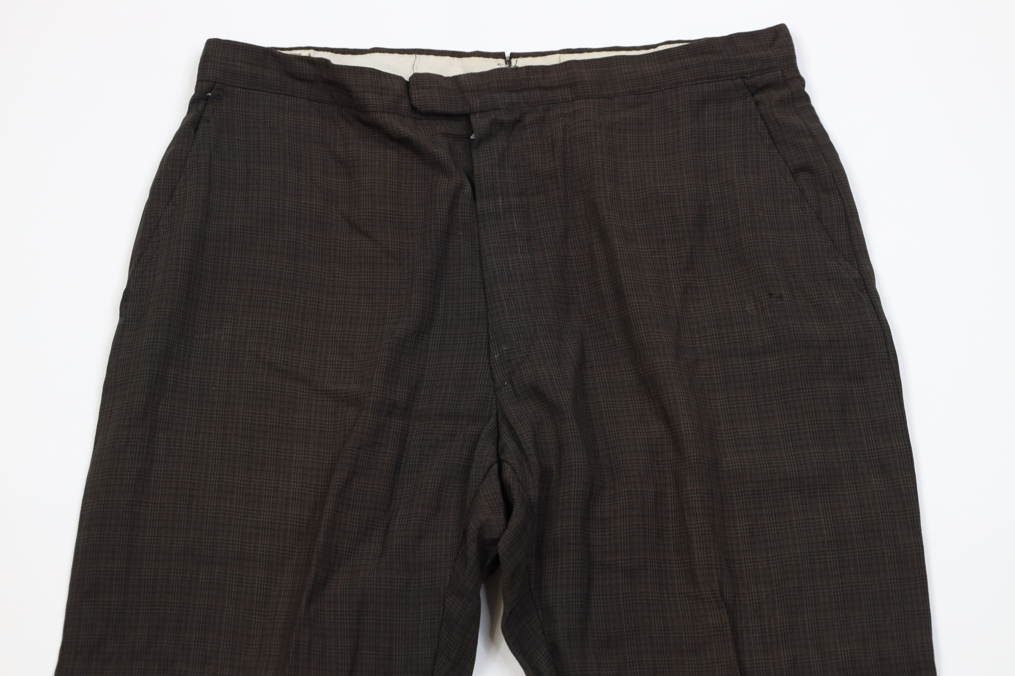 Vintage Vintage 50s Streetwear Rayon Gabardine Chino Pants Plaid Size US 32 / EU 48 - 2 Thumbnail