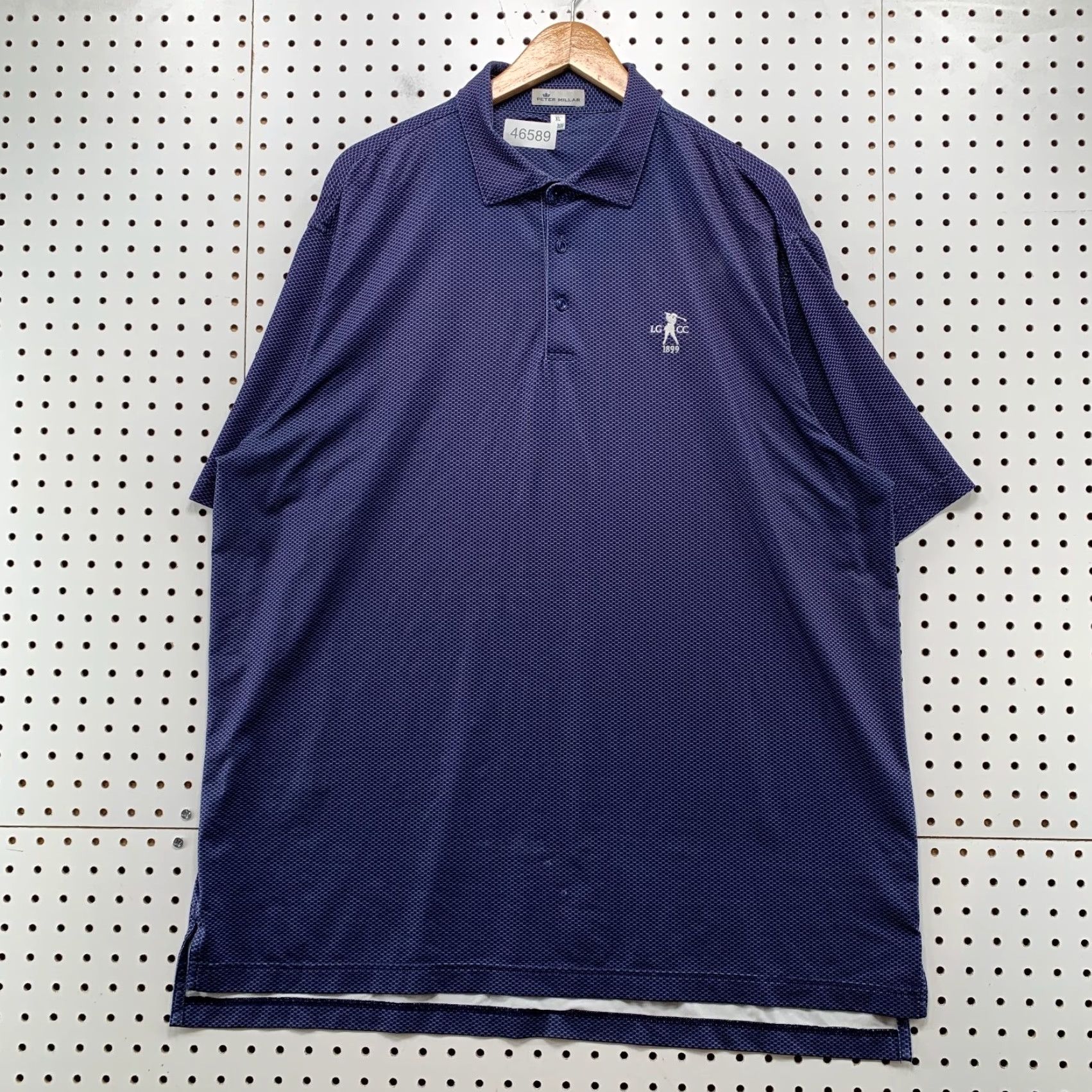 Peter Millar Peter Millar Golf Polo Shirt Mens XL Blue Check Performance Short Sleeve Shirt Brand Polo Mens XL Blue Check Golf Performance Short Sleeve Size US XL / EU 56 / 4 - 2 Thumbnail