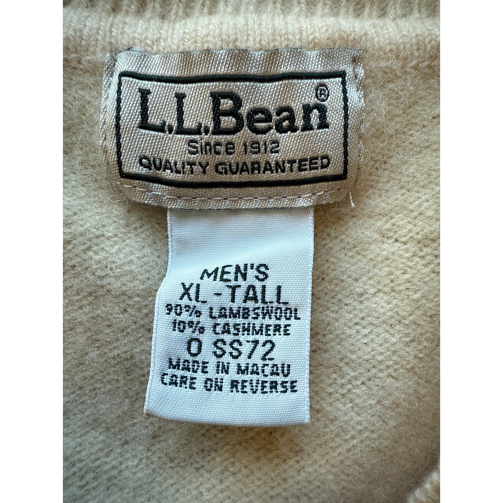 L.L. Bean Retro L.L. Bean Pale Yellow Sweater Vest Wool & Cashmere XL Size US XL / EU 56 / 4 - 5 Thumbnail