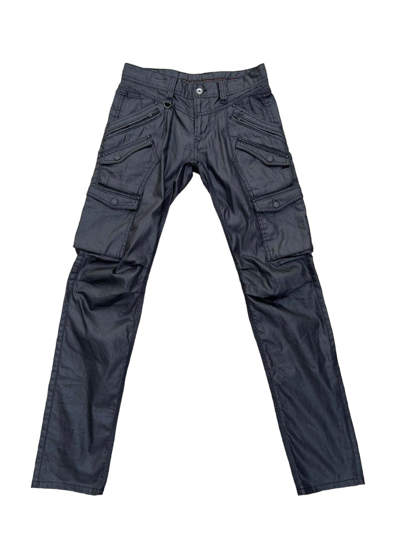 Nicole Club Nicole Club FM Waxed Cargo Trouser Pant Size US 29 - 1 Thumbnail