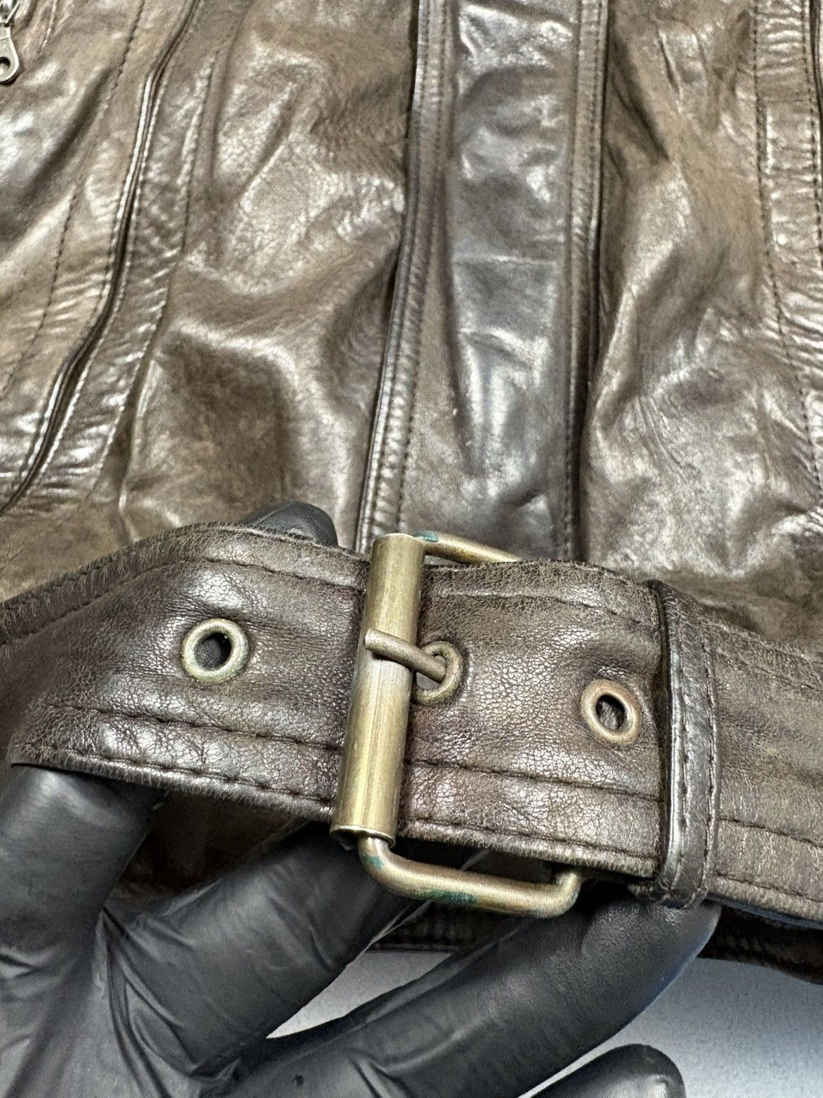 Vintage 80s Vintage Leather Aviator Bomber Jacket Sherpa Lined Size US XL / EU 56 / 4 - 10 Thumbnail