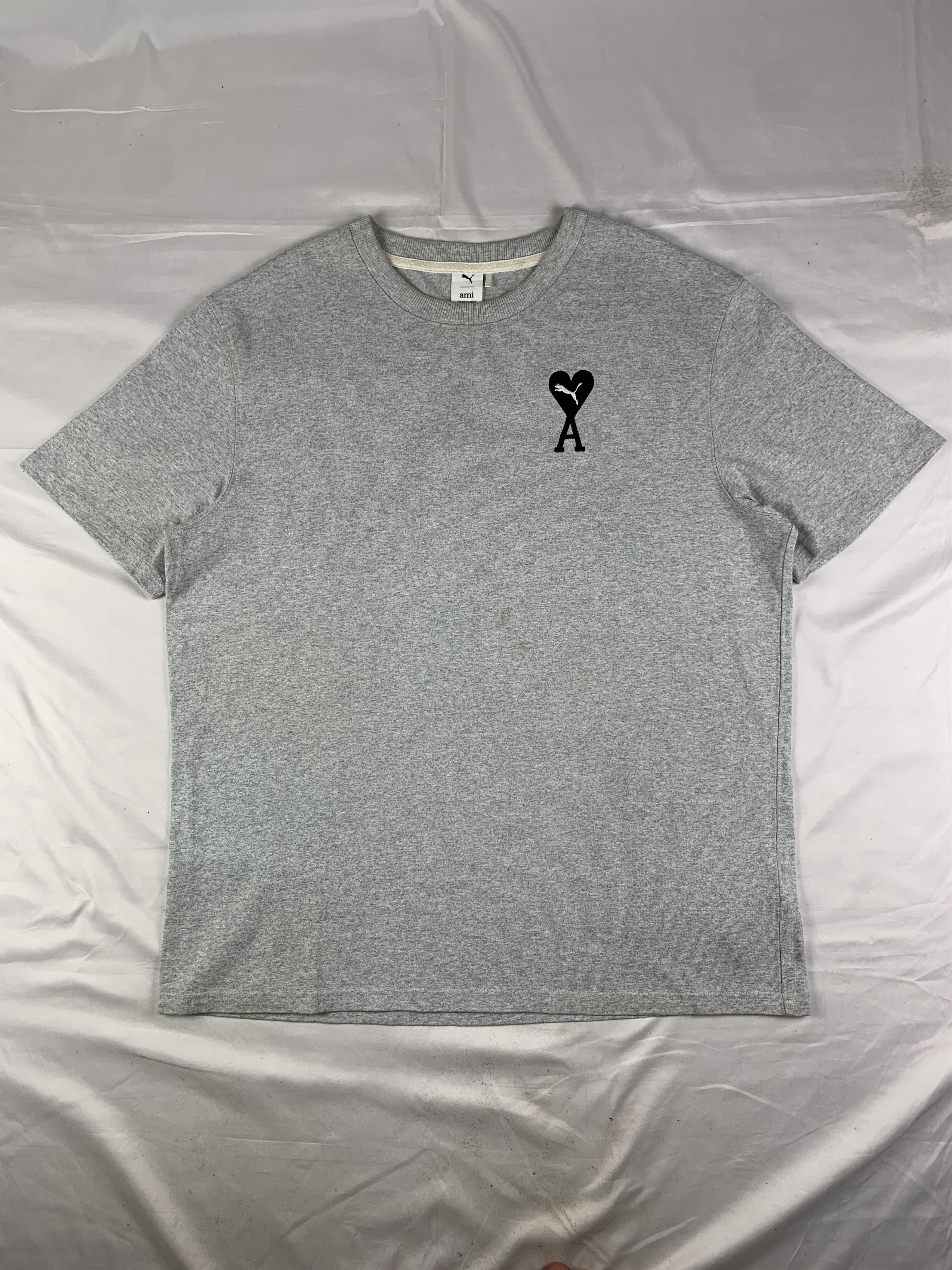 AMI × Puma Puma x AMI Grey Thick Chest Logo Tee (XL) Size US XL / EU 56 / 4 - 1 Thumbnail