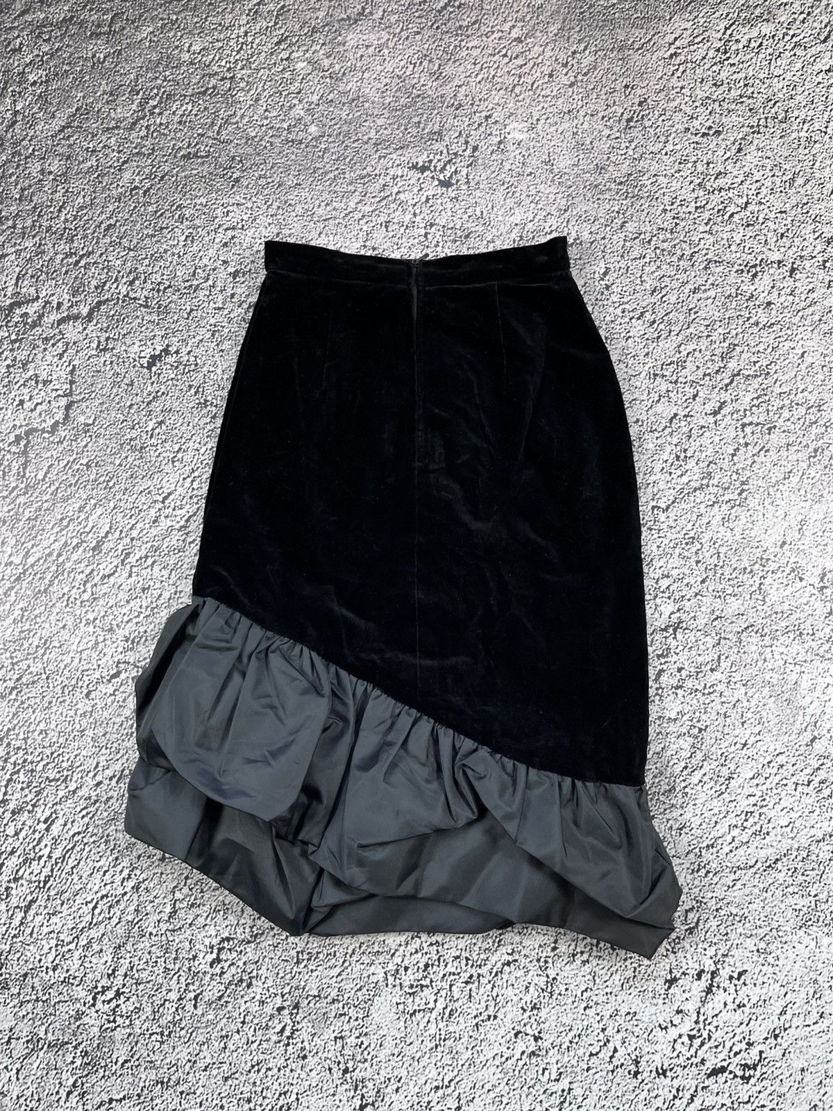 Vintage Y2K lush opium avantgarde velour skirt 00s gothic