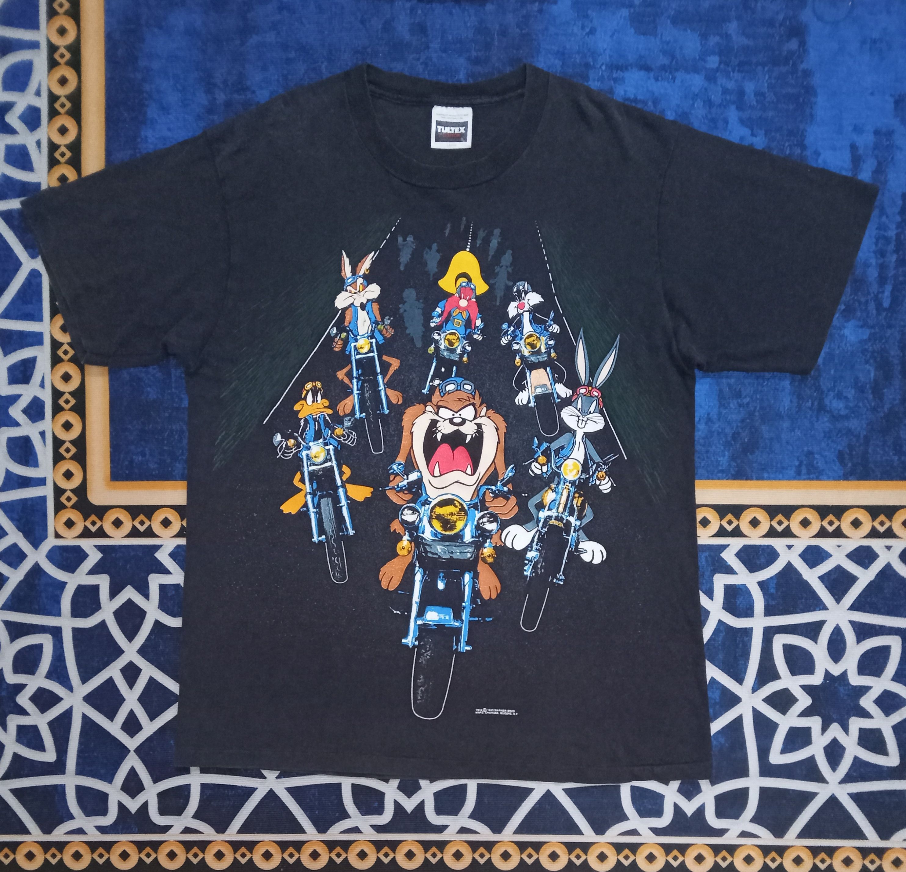 Warner Bros Warner Bros Characters Riding Harley Vintage T Shirt Size US L / EU 52-54 / 3 - 1 Thumbnail