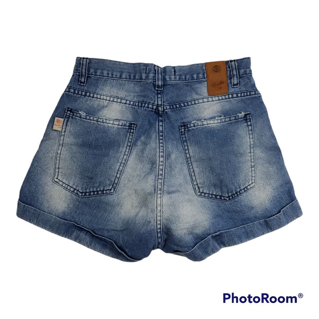 Other Brake Up Jeans | High Waisted Jean Shorts | Sze 36 (Sz 6 US) Size 28" / US 6 / IT 42 - 4 Thumbnail