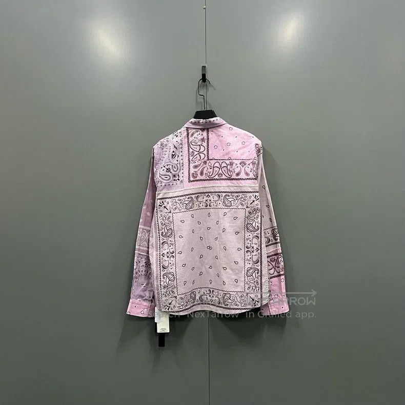Amiri Amiri Pink Jacquard Shirt Size US XL / EU 56 / 4 - 3 Thumbnail