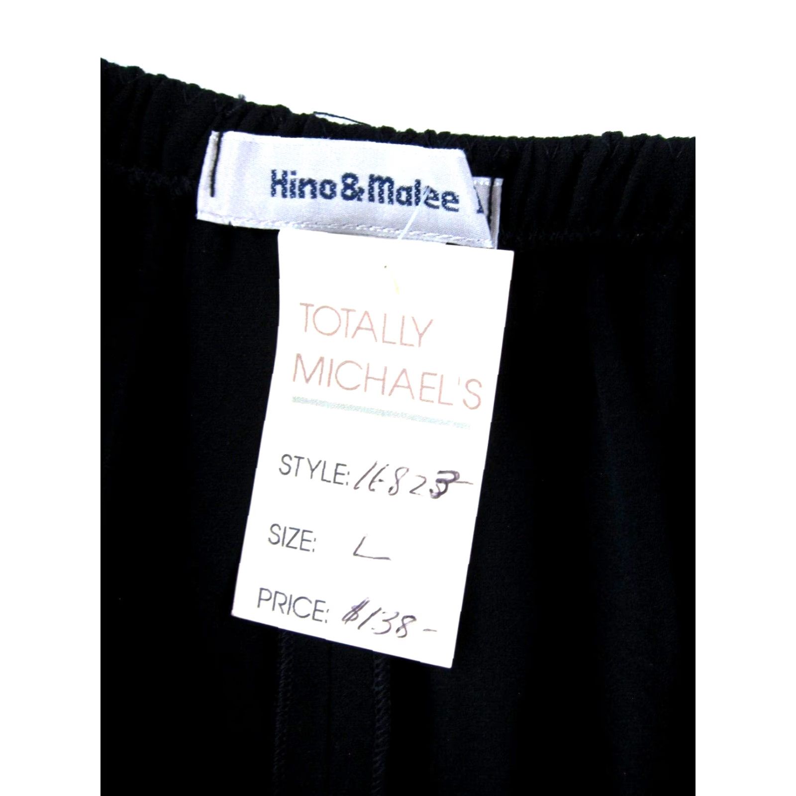 Vintage Hino & Malee II Black Maxi Skirt Women L Elastic Waist Long Night? Size 36" / US 14 / IT 50 - 3 Thumbnail