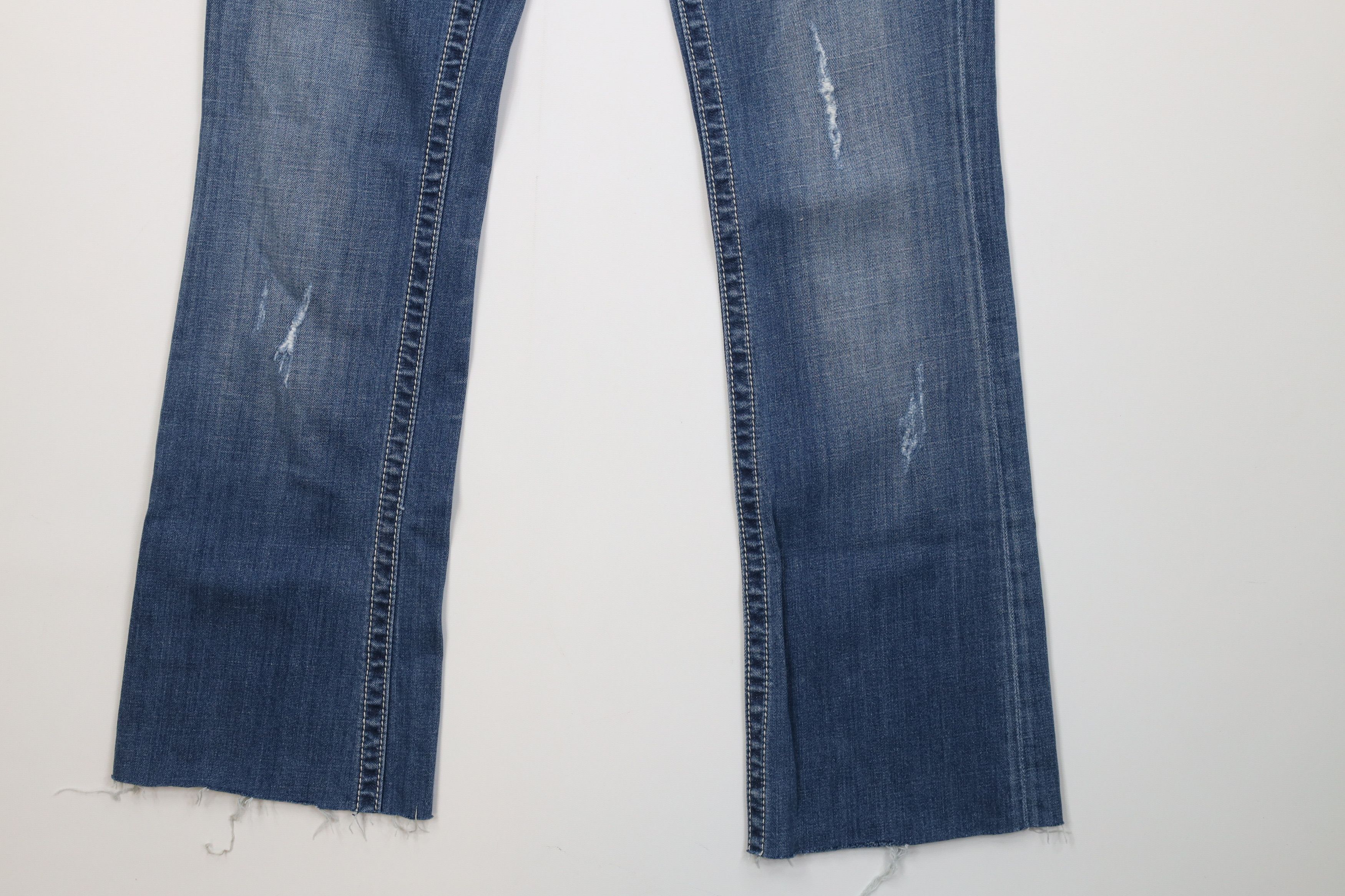Miss Me Miss Me Thick Stitch Jeweled Stretch Boot Cut Denim Jeans Size 29" - 5 Thumbnail