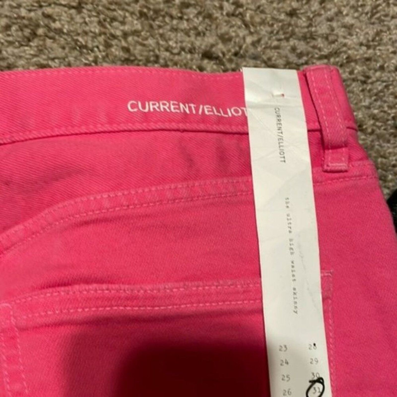 Current/Elliot Current Elliott skinny Jeans Fuchsia 31 Size 31" - 9 Thumbnail