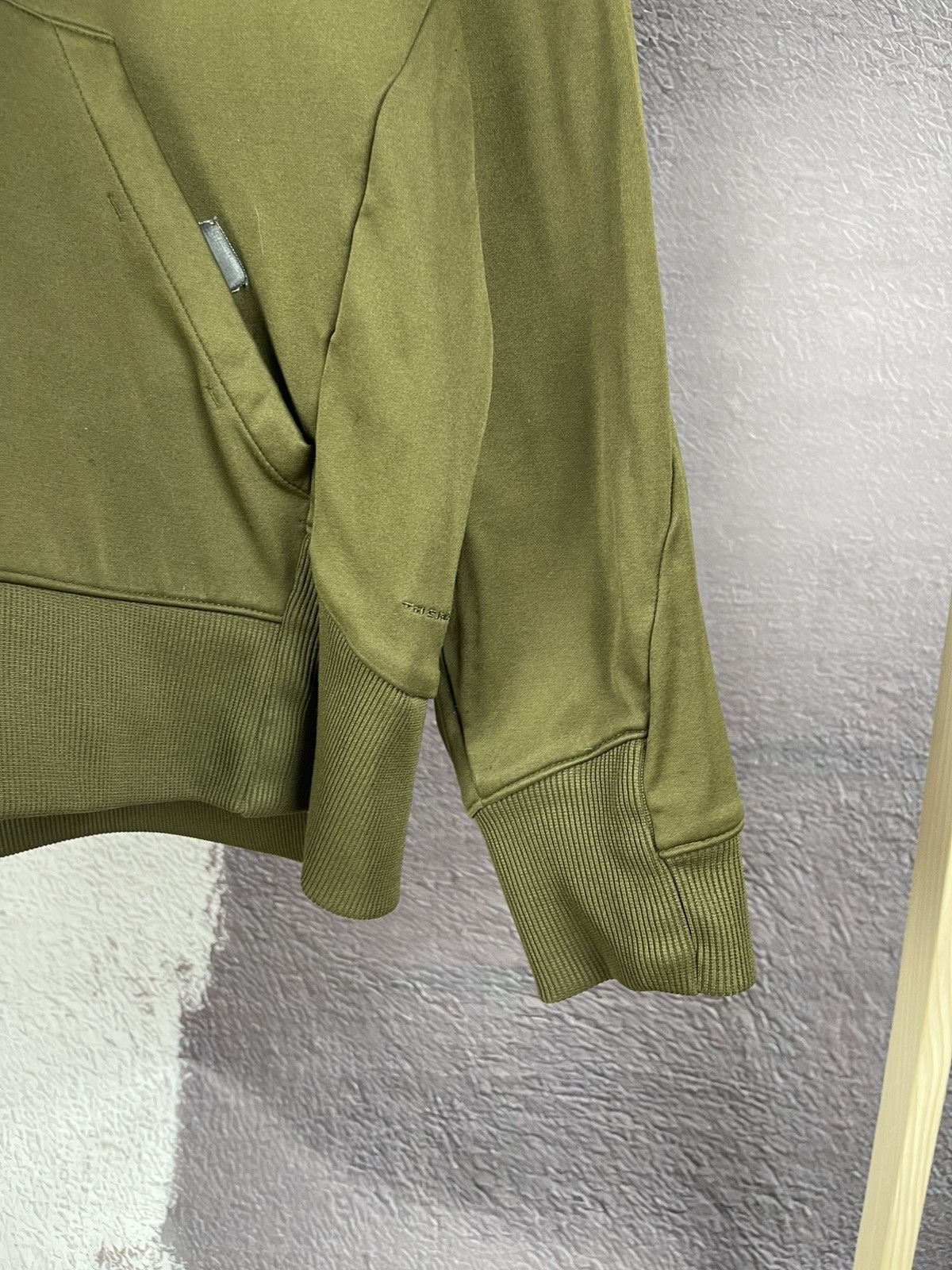 Nike × Vintage Nike vintage y2k khaki center logo swoosh hoodie Size US L / EU 52-54 / 3 - 7 Thumbnail