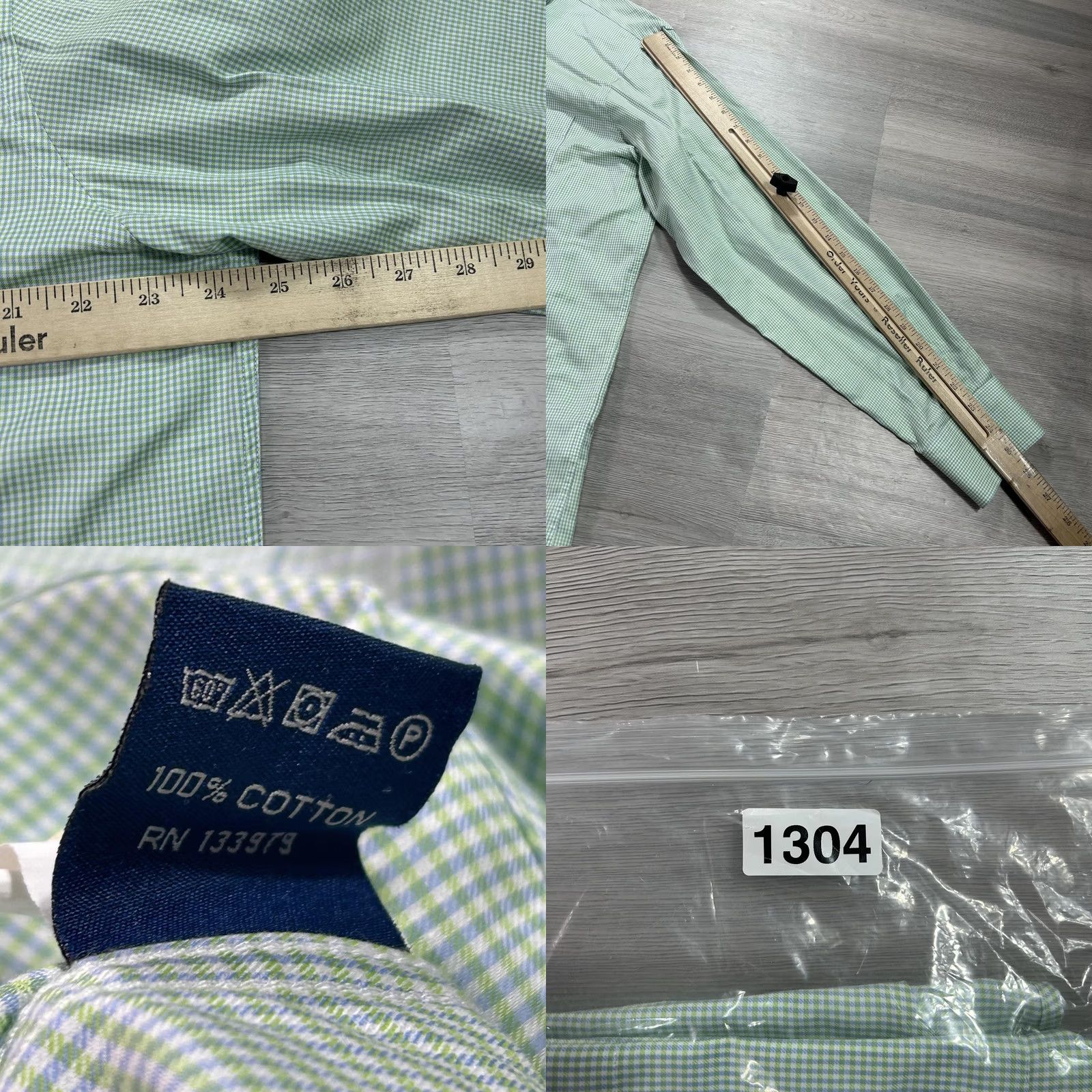 Vintage Clubhouse Collection Mens Large Green Check Golf Long Sleeve Button Up Shirt Size US L / EU 52-54 / 3 - 8 Thumbnail