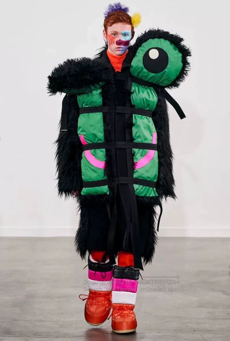 Walter Van Beirendonck Walter Van Beirendonck Leather fur bound woolen coat Size US M / EU 48-50 / 2 - 9 Thumbnail