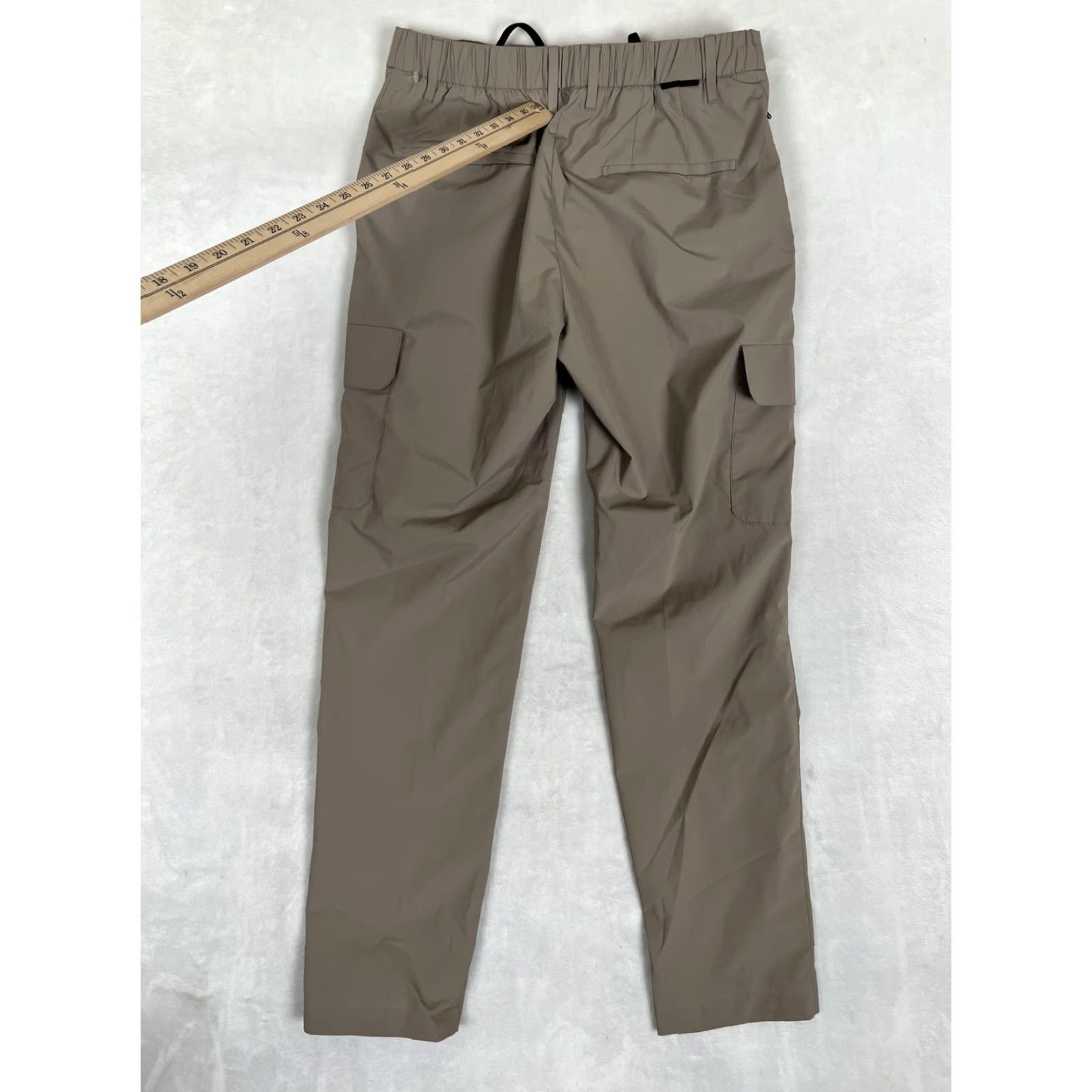 Mango MNG by Mango Cargo Pants Men's Beige Regular Fit Pocket Pockets Drawstring Waist 30x30 Casual Travel Size 30" / US 8 / IT 44 - 7 Thumbnail