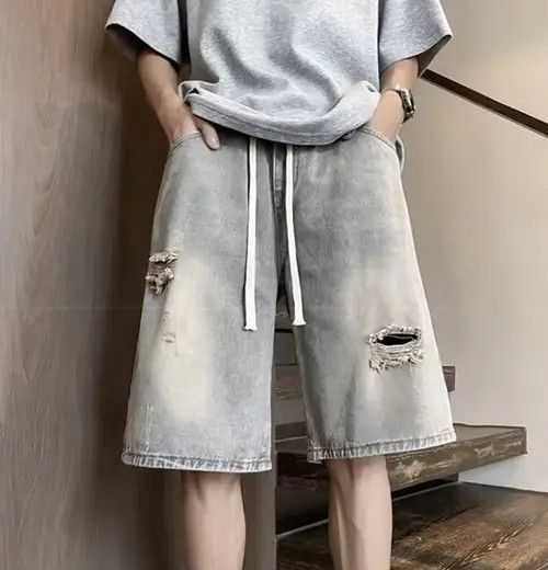Jean Yoshiko x Erika Short Washed Distressed Denim Size US 26 / EU 42 - 6 Thumbnail