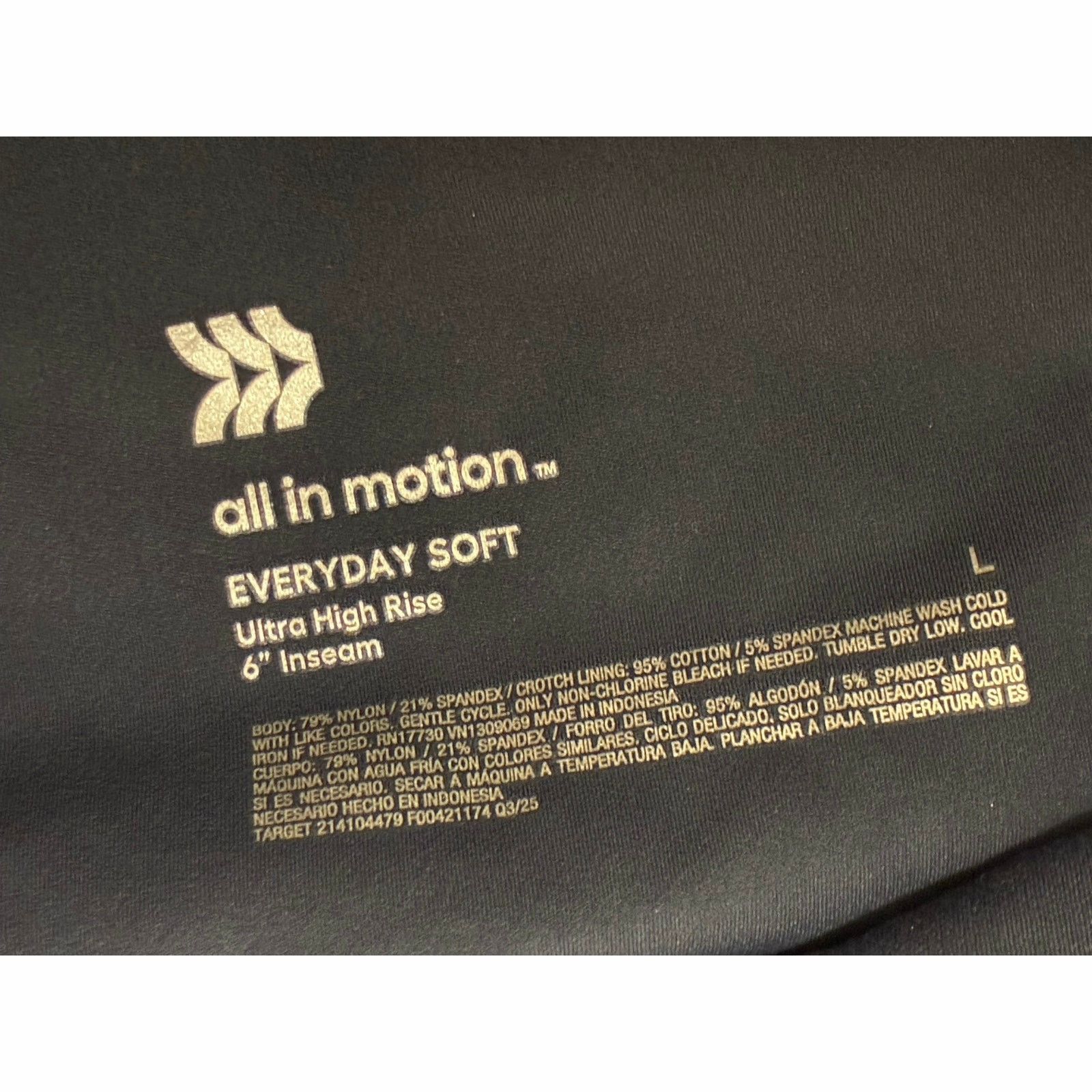The Unbranded Brand High-Rise Bike Shorts 6” Inseam - All In Motion Navy Blue L Size 32" / US 10 / IT 46 - 5 Thumbnail