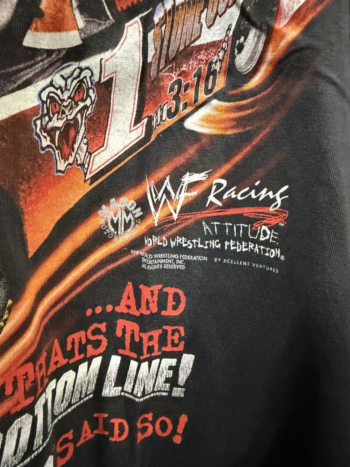 WWF 90s Vintage WWF Stone Cold Racing Tee XL Size US XL / EU 56 / 4 - 2 Thumbnail