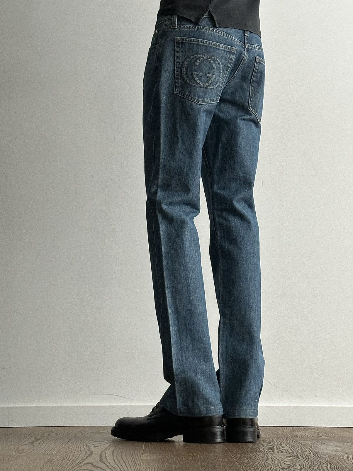 Gucci Gucci by Tom Ford Logo Denim Jeans Size US 29 - 4 Thumbnail