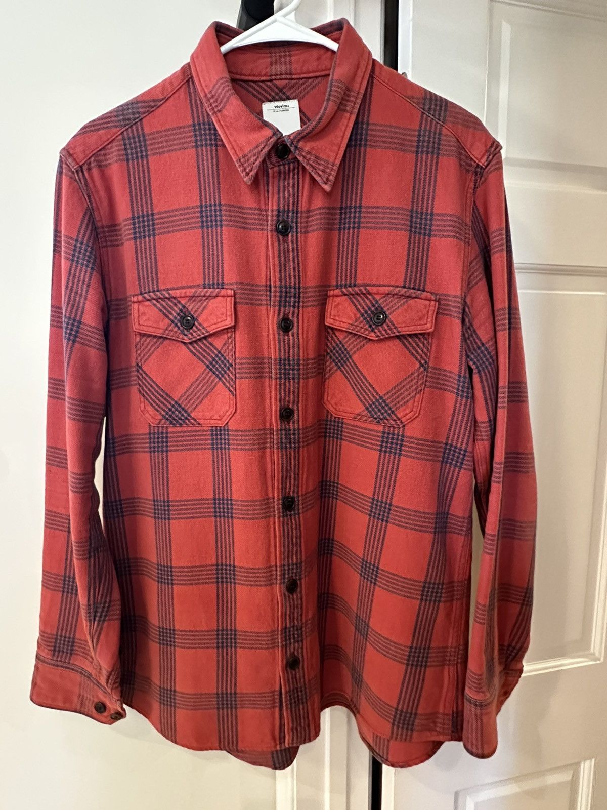 Visvim Visvim 15Ss Black Elk Flannel Check Long Sleeve Shirt Red Size US L / EU 52-54 / 3 - 1 Thumbnail