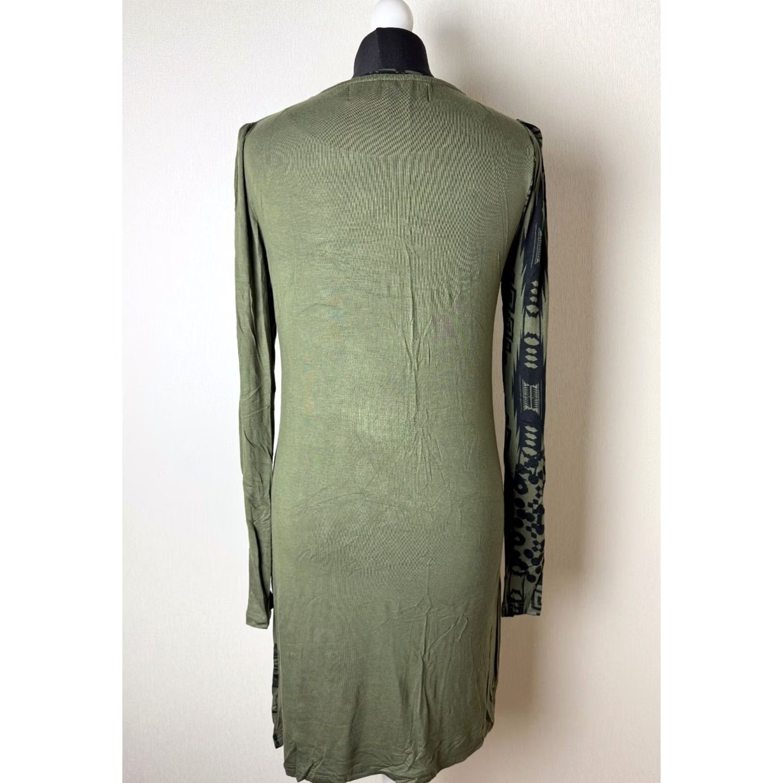 Desigual Desigual Christian Lacroix womens olive dress Size L Green Size L / US 10 / IT 46 - 5 Thumbnail