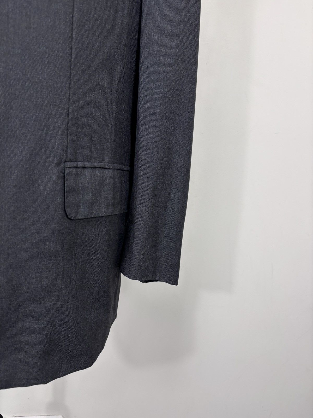 Holland & Sherry Holland & Sherry Savile Row Men’s Grey Wool Blazer Jacket Size 48R - 7 Thumbnail