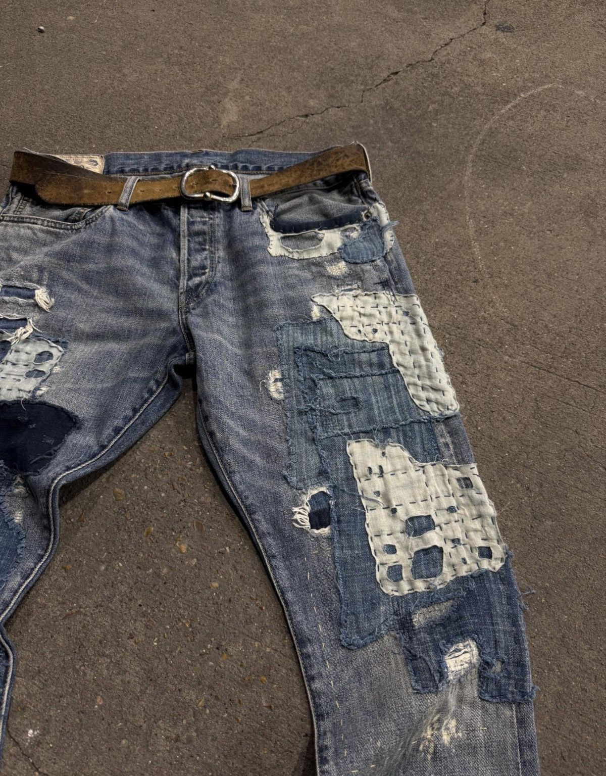 Denim & Supply Ralph Lauren Ralph Lauren Polo Aztec Sashiko Repaired Patchwork denim Size US 30 / EU 46 - 4 Thumbnail