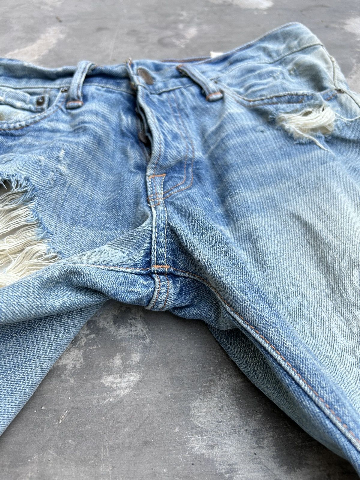 Abercrombie & Fitch × Vintage Abercrombie & Fitch Distressed Denim Size US 33 - 21 Thumbnail
