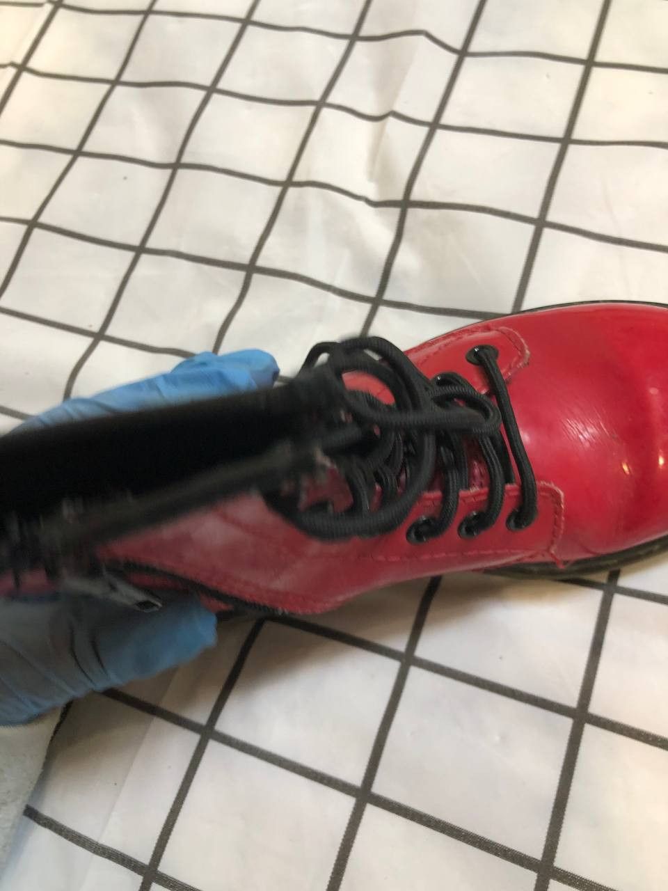 Dr. Martens Dr Martens Brooklee Red Patent Zip And Lace Boots Size US 4 / IT 34 - 8 Thumbnail