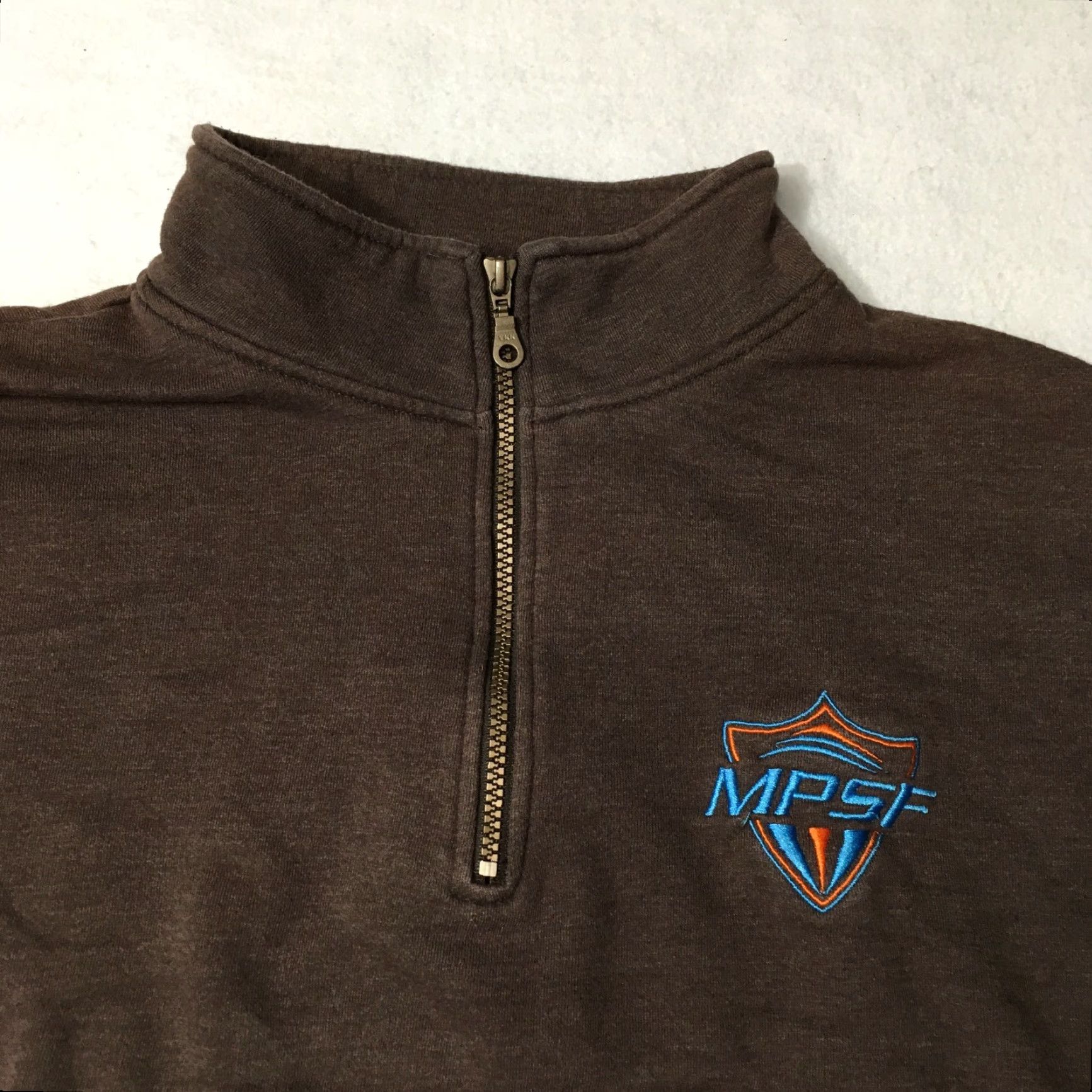 Logo 7 VINTAGE Sport-Tek Sweatshirt Mens Pullover 1/4 Zip Embroidered Logo Brown Brown Size US L / EU 52-54 / 3 - 2 Thumbnail